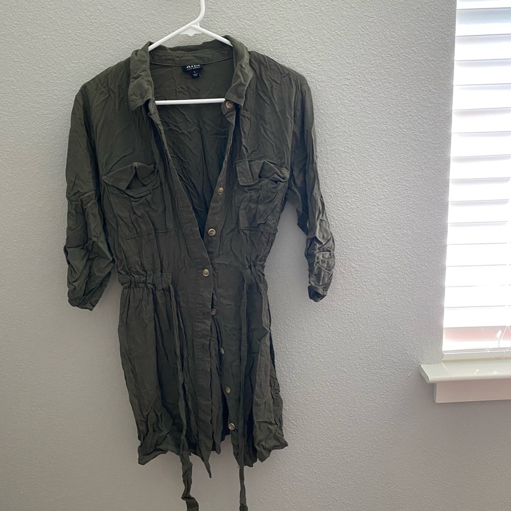 L Button Up Dress